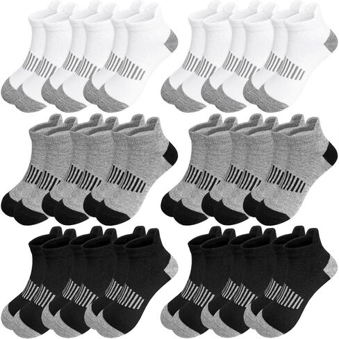 Bemeol Boys Socks 18 Pairs Ankle Socks Boy Low Cut Athletic Running Tab Sock for Little Big Kids in Kuwait