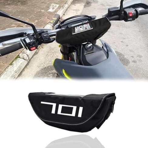 ل 701 إندورو 701 Supermoto 2026 2025 2024 2023 الملحقات الجديدة حقيبة مقود الدراجة النارية حقيبة مقاومة للماء تخزين حقيبة مقود الدراجة حقيبة أدوات السفر المحمولة أداة تخزين حقيبة مقاومة للماء in Kuwait