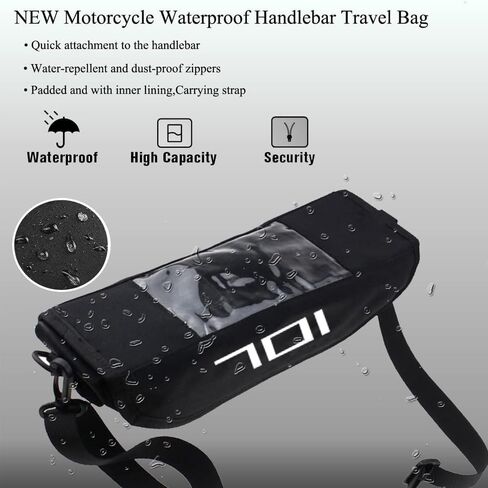 ل 701 إندورو 701 Supermoto 2026 2025 2024 2023 الملحقات الجديدة حقيبة مقود الدراجة النارية حقيبة مقاومة للماء تخزين حقيبة مقود الدراجة حقيبة أدوات السفر المحمولة أداة تخزين حقيبة مقاومة للماء in Kuwait