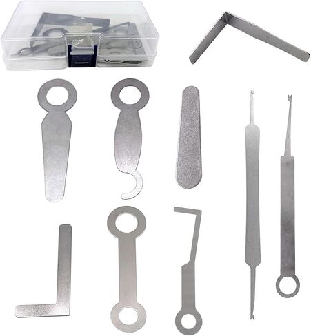 Jiayouy 9Pcs Woodwind Instrument Repair Tool Kit Stainless Steel Saxophone Leveling Rings Pad Spring Hook Key Cover Adjustment Tools in Kuwait