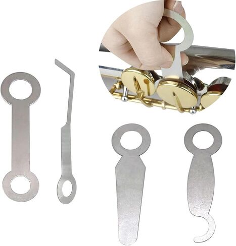 Jiayouy 9Pcs Woodwind Instrument Repair Tool Kit Stainless Steel Saxophone Leveling Rings Pad Spring Hook Key Cover Adjustment Tools in Kuwait