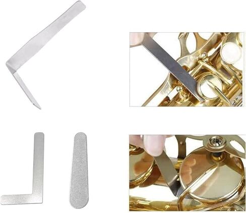 Jiayouy 9Pcs Woodwind Instrument Repair Tool Kit Stainless Steel Saxophone Leveling Rings Pad Spring Hook Key Cover Adjustment Tools in Kuwait