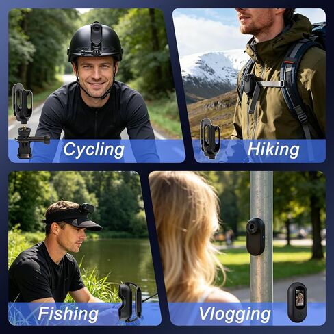 Mini Body Camera with Memory Card, 1" Screen POV Body Cam, Wearable Camera for Vlogging, Thumb Action Camera for Outdoor Sports, Cycling, Hiking, Fishing, Gifts for Men Dad Him in Saudi Arabia