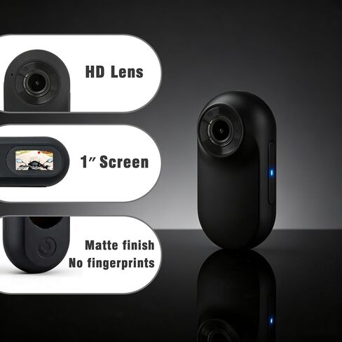 Mini Body Camera with Memory Card, 1" Screen POV Body Cam, Wearable Camera for Vlogging, Thumb Action Camera for Outdoor Sports, Cycling, Hiking, Fishing, Gifts for Men Dad Him in Saudi Arabia