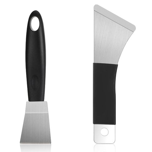 3D Printer Scraper Tool 2 Types Polished Metal 3D Printer Spatula with Hang Hole for 3DPrinting Resin Removal Model Stripping(Curved and Straight Edge) in Kuwait
