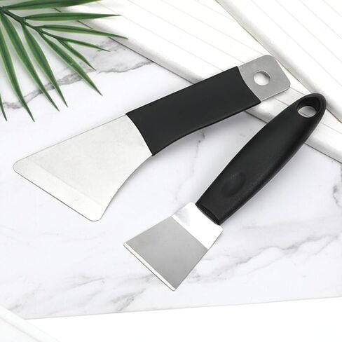 3D Printer Scraper Tool 2 Types Polished Metal 3D Printer Spatula with Hang Hole for 3DPrinting Resin Removal Model Stripping(Curved and Straight Edge) in Kuwait