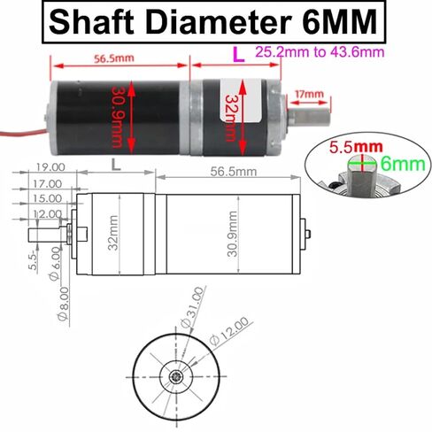 32GP-31ZY أنابيب الصلب المعدنية مصغرة الكواكب المخفض المخفض المحرك عزم دوران عالية حياة طويلة منخفضة الضوضاء محرك صغير 1538 دورة في الدقيقة 12 فولت قطر رمح 8 مللي متر in Kuwait