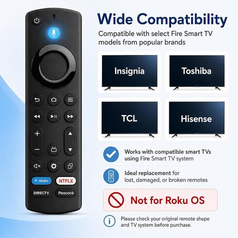 جهاز تحكم صوتي لتلفزيون FireSeries، لجهاز Insignia Toshiba TCL Hisense in Kuwait