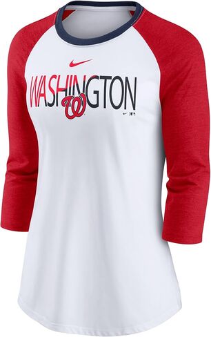 Nike Women's MLB Color Split Tri-Blend 3/4-Sleeve Raglan T-Shirt in Kuwait