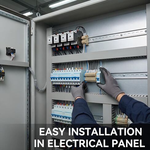 DIN Rail 35mm Width 7.5mm Height Top Hat Slotted Aluminum DIN Rail Mount, 2 Pack DIN Rail for Relay, Distribution Box and Industrial Electrical Equipment Installation(16 Inch) in Kuwait