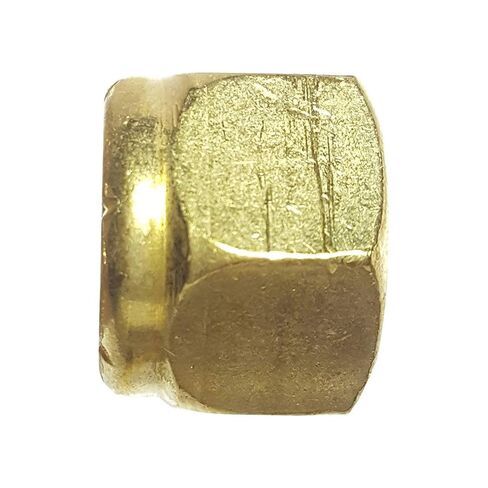 صواميل قفل سداسية من النايلون من Fastenere - #8-32 (1000 حزمة) من سبائك النحاس الصلب درجة 360، لمسة نهائية سادة، مقاومة للتآكل، صواميل متينة متعددة الاستخدام - تثبيت آمن مع محرك مقبس سداسي in Kuwait