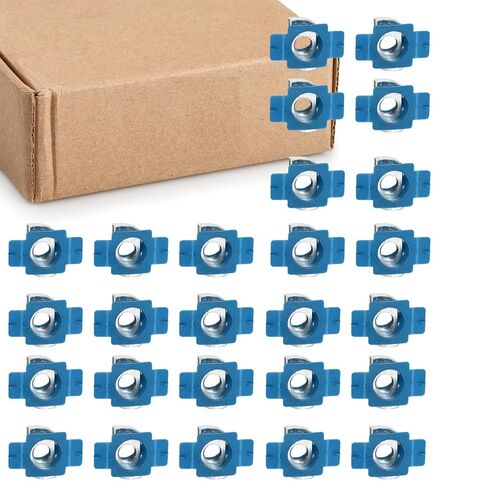 (100 Pcs) 1/4"-20 Strut Channel Nuts with Twist Tab,Strut Channel Cone Nuts - Easy Positioning for American Channel Support Systems, Solar Panels Mounting in Kuwait