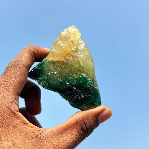 CERTIFIED Natural Green Fluorite Uncut Rough 757.80 Ct Earth Mined Gemstone in Kuwait