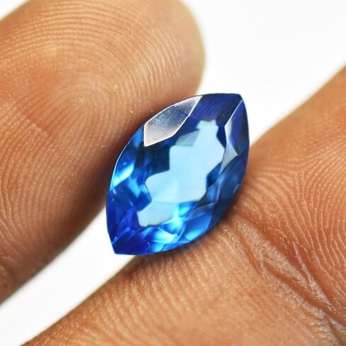 A+ Certified Natural Blue Sapphire Marquise 6.8 Ct Certified Ceylon Gemstone in Kuwait