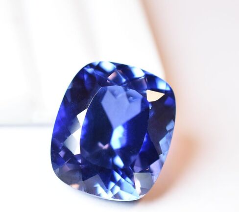 Natural Authentic 19 Ct Cushion Cut Blue Tanzanite | Certified Loose Gemstone in Kuwait