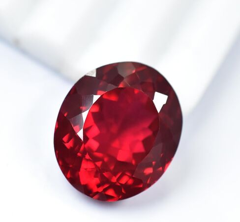 Natural PIGEON Bloody Red Ruby Mozambique Oval Cut 19.95 Ct CERTIFIED Gemstone in Kuwait