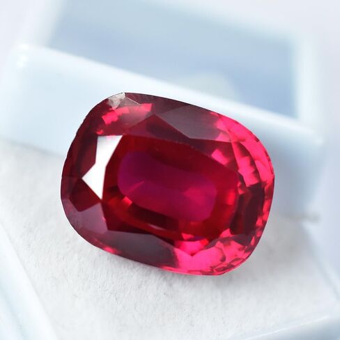 Blood Red Ruby Gemstone Natural 30.40 Ct CUSHION Cut Certified in Kuwait