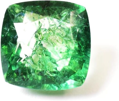 Zambian Natural Green EMERALD 7.15 Ct Square Cushion Cut CERTIFIED Gemstone in Kuwait