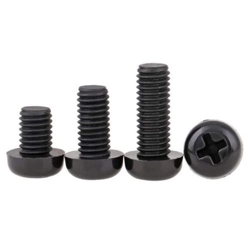 M6 / 6mm Black Nylon Pan Round Head Phillips Screws Plastic Machine Screws (10Pcs, M6 x 20 mm) in Kuwait