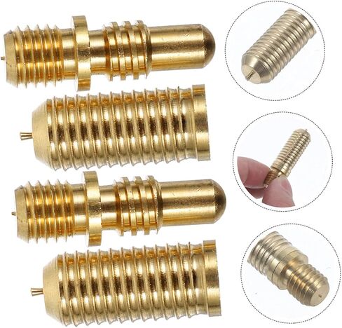 KOMBIUDA Pool Cue Joint Repair Parts 4 Pack Pool Cue Screws Copper Billiard Cue Extension Joints Sturdy Hardware in Kuwait
