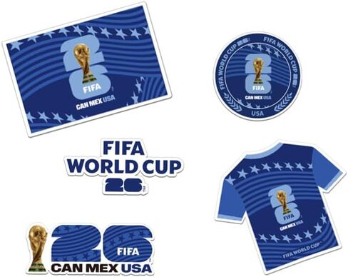 كأس العالم لكرة القدم 2026 مغناطيس الثلاجة للولايات المتحدة الأمريكية والمكسيك والبرازيل والأرجنتين وكأس العالم 2026 مغناطيس الثلاجة للبضائع لديكورات المكاتب المنزلية، تذكار المروحة in Kuwait