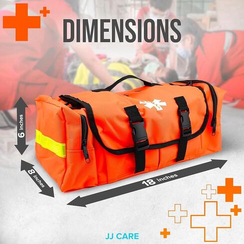 طقم الصدمات 250 قطعة طقم المستجيب الأول، حقيبة EMT مع حزام مبطن، طبي عاكس، جيوب متعددة، طقم الإسعافات الأولية EMS in Kuwait