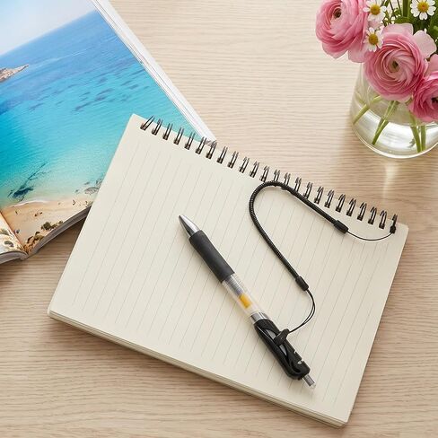 10 Pcs Elastic Lanyard Tether Pen Leash, Retractable Pens Holder Black Pen Lanyard, Plastic Lanyards String with Chain Silicone Ring for Tether Drawing Pens to Touchscreen in Kuwait