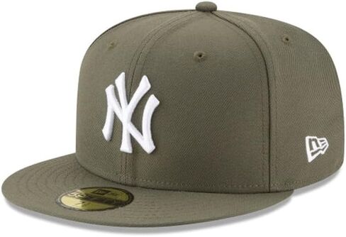New Era MLB 59FIFTY New York Yankees Olive Green Collection Fitted On Field Baseball Cap Hat in Kuwait