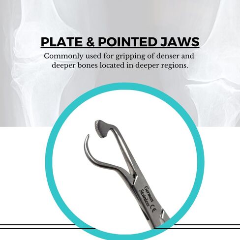 Orthopedic Bone Plate Holding Forceps 5.5" With Long Ratchet & Curved Tapered Tip Medical Instruments Made of Stainless Steel Bone Reduction Surgical Clamps in Kuwait