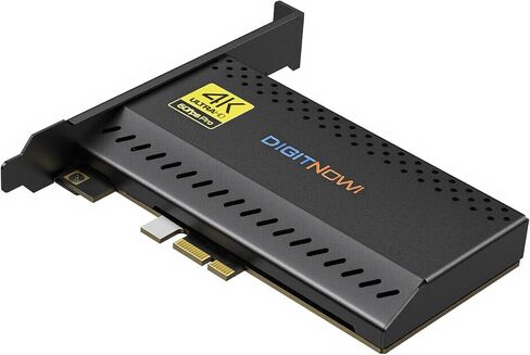 VIXLW 4K Internal Capture Card, PCIe Capture Card, HDMI, 4K60 Passthrough, Ultra-Low Latency for Streaming & Recording, for PS4,PS5, Xbox, in OBS, YouTube, Single & Dual PC Setups, Black in Kuwait