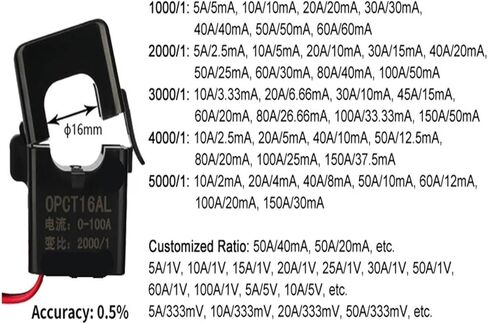 محول تيار سبليت كور OPCT16ATL 1000/1 2000/1 3000/1 4000/1 5000/1 المشبك على المحول الحالي (4000-1) in Kuwait