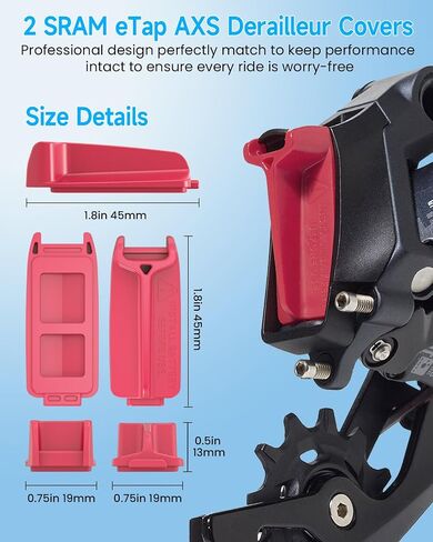 مجموعة واقي البطارية (4 عبوات) لغطاء Derailleur الأمامي / الخلفي SRAM eTap AXS (عبوتان) - متوافق مع سلسلة Red / Force / Eagle in Kuwait