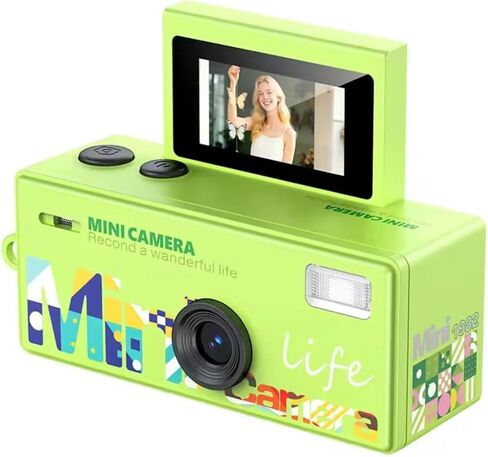 Aries Mini Keychain Digital Camera with Flip Display and Built-in Flash (Pink) in Kuwait