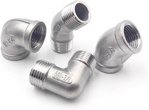 1 قطعة 90FM 1/4 "BSP الكوع بعقب 304 تجهيزات أنابيب الفولاذ المقاوم للصدأ مناسبة تركيب الأنابيب المنزلية in Kuwait