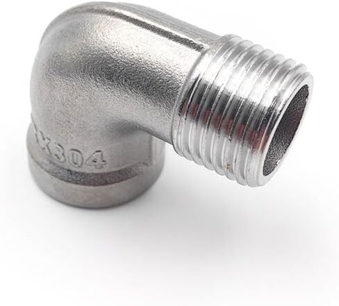 1 قطعة 90FM 3/8 "BSP الكوع بعقب 304 تجهيزات أنابيب الفولاذ المقاوم للصدأ مناسبة تركيب الأنابيب المنزلية in Kuwait
