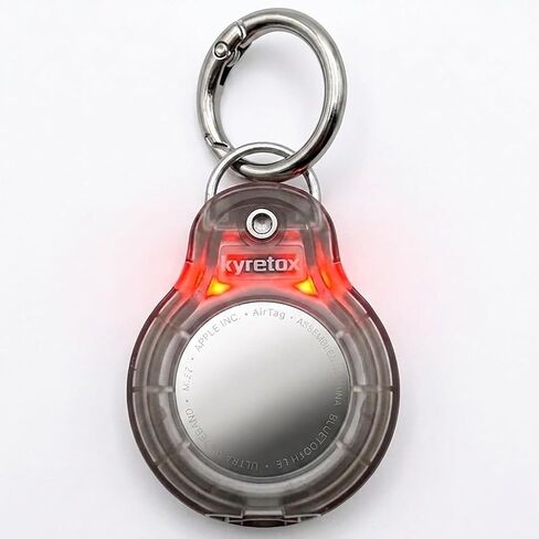 Sound-Activated LED Case for AirTag 2nd & 1st Gen, Flashing Light Up AirTag Holder Keychain, Night-Visible Tracker Cover for Easy Finding (4-Transparent Black/Pink/Purple/Green) in Kuwait