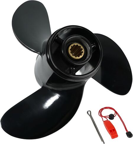 لمحركات Mercury 7.8x7 Propeller 4-6HP، OEM:48-812949A02,12 سن | لمروحة ألومنيوم ميركوري 4/5/6HP، استبدل مباشرة بتصنيع المعدات الأصلية، تكنولوجيا تلميع بالليزر المتقدمة in Kuwait