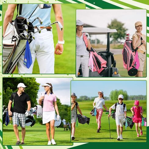 9 Pieces Golf Towels Bulk 21"x 16" Waffle Pattern Golf Towel Funny Golf Ball Towels with Clips Accessories for Golf Bags, Golf Gift for Men Women Golf Lovers Husband Father, Birthday, Retirement Gifts in Kuwait