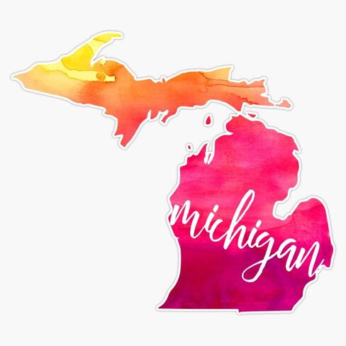 Michigan Vinyl Bumper Sticker Decal Waterproof 5" in Kuwait