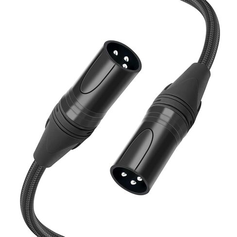 XLR ذكر إلى ذكر كابل مايكروفون 3 دبوس كابل XLR قصير 1 قدم (30 سنتيمتر) للميكروفون DMX مكبر الصوت 2 قطعة in Kuwait