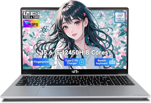 كمبيوتر محمول NIMO مقاس 15.6 بوصة للألعاب الخفيفة، 8 نوى AMD Ryzen 7 Pro 6850U 16 جيجابايت LPDDR5 RAM 1 تيرابايت SSD (Beat i7-1360P حتى 4.7 جيجا هرتز) AMD Radeon 680M GPU IPS FHD كمبيوتر مع لوحة مفاتيح بإضاءة خلفية 100 وات من النوع C بصمة الإصبع in Kuwait