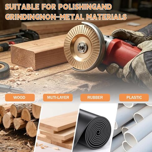 5PCS Angle Grinder Wood Carving Disc Set, Wood Grinding Wheels for 4/4.5in | wood carving disc / angle grinder / grinding / shaping / polishing / woodworking in Kuwait