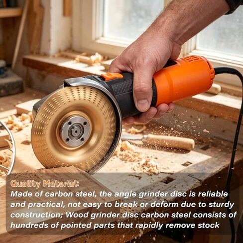 5PCS Angle Grinder Wood Carving Disc Set, Wood Grinding Wheels for 4/4.5in | wood carving disc / angle grinder / grinding / shaping / polishing / woodworking in Kuwait