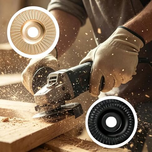 5PCS Angle Grinder Wood Carving Disc Set, Wood Grinding Wheels for 4/4.5in | wood carving disc / angle grinder / grinding / shaping / polishing / woodworking in Kuwait
