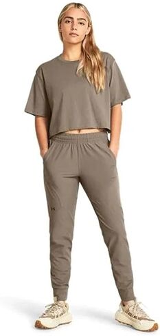 Under Armour Women's Unstoppable Sports Trousers Jogger Pants Large Brown in Kuwait