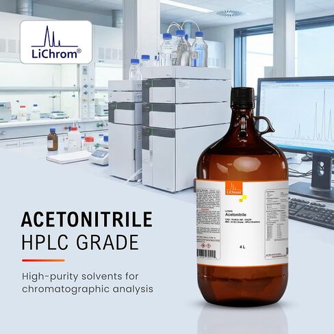 أسيتونيتريل، درجة متدرجة HPLC، 99.9% كحد أدنى، 4 × 4 لتر (عبر الشحن البري فقط) in Kuwait
