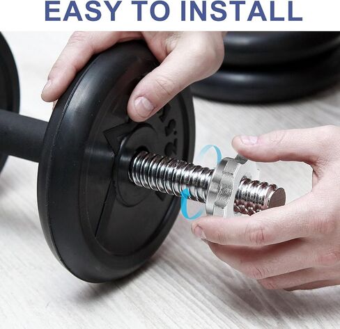 Dumbbell Collars, Barbell Spin Lock Hex Nuts Anti Slip Weight Clip Steel in Kuwait