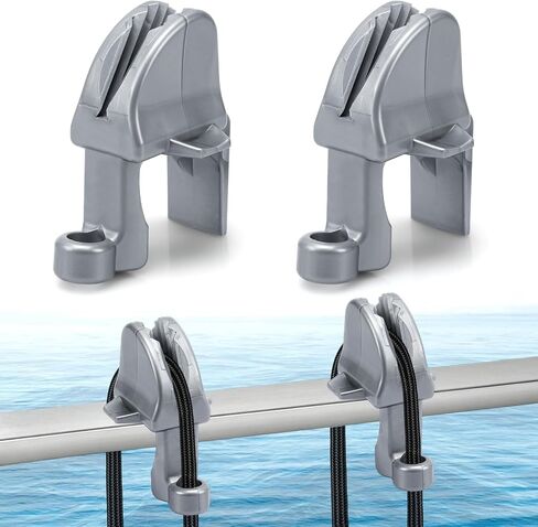 4 Pack Boat Fender Clips, Boat Bumper Clips, Adjustable Pontoon Boat Bumper Clips for Square Rail, Pontoon Fender Clips/Buoy Clips for Pontoon, Boat Fender Accessories for Docking in Kuwait