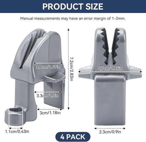 4 Pack Boat Fender Clips, Boat Bumper Clips, Adjustable Pontoon Boat Bumper Clips for Square Rail, Pontoon Fender Clips/Buoy Clips for Pontoon, Boat Fender Accessories for Docking in Kuwait