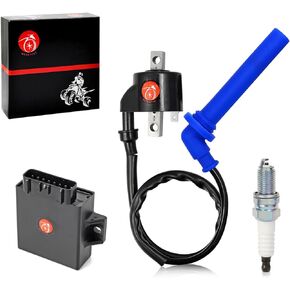 MOTO1988 CDI Box Ignition Coil Spark Plug and Cap Compatible with Polaris Predator 500 2005 2006 2007 3089613
